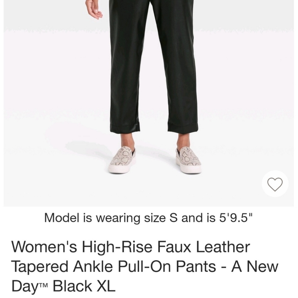 Faux leather pants